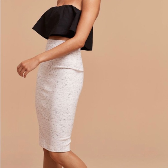 Aritzia Wilfred Speckled Zip Slit Skirt - Picture 1 of 5